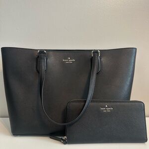 Kate Spade Black Tote and Wallet Set